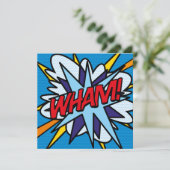 Modern Fun Colorful Comic Book Einladung (Stehend Vorderseite)