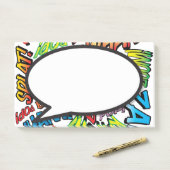Modern Fun Colorful Comic Book Speech Blase Post-it Klebezettel (Auf Schreibtisch)