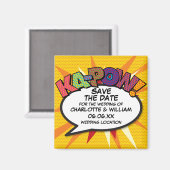 Modern Fun Colorful Save the Date Magnet (Vorderseite/Rückseite)
