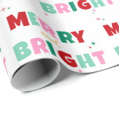 Modern Fun farbenfroh froh & hell Weihnachten Geschenkpapier (Rolleneckpunkt)