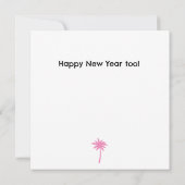 Modern Fun Flamingo Frohe Weihnachts-Flat Card (Rückseite)