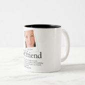 Modern Fun Girlfriend Definition Foto Zweifarbige Tasse (VorderseiteRechts)