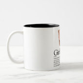 Modern Fun Girlfriend Definition Foto Zweifarbige Tasse (Links)