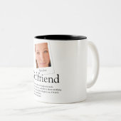 Modern Fun Girlfriend Definition Foto Zweifarbige Tasse (VorderseiteRechts)