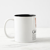 Modern Fun Girlfriend Definition Foto Zweifarbige Tasse (Links)