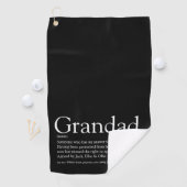 Modern Fun Großvater Papa Definition Golfhandtuch (Insitu)