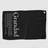 Modern Fun Großvater Papa Definition Golfhandtuch (Horizontal)