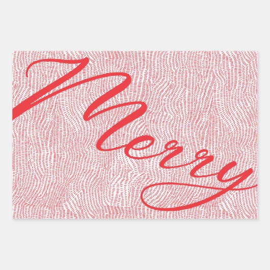 Modern Fun Hand gezeichnet Frohen Weihnachtsurlaub Geschenkpapier Set (Vorderseite)