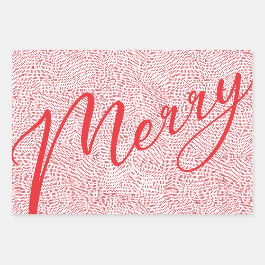 Modern Fun Hand gezeichnet Frohen Weihnachtsurlaub Geschenkpapier Set (Vorderseite 3)