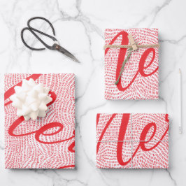 Modern Fun Hand gezeichnet Frohen Weihnachtsurlaub Geschenkpapier Set