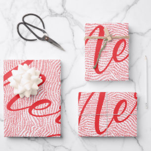 Modern Fun Hand gezeichnet Frohen Weihnachtsurlaub Geschenkpapier Set