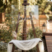 Modern Fun Handwriting Wedding Welcome Acrylschild