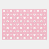 Modern Fun Kids Snowman Gingerbread Cat Christmas Geschenkpapier Set (Vorderseite)