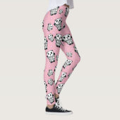 Modern Fun Pink Panda Bären Polka Dot Leggings (Rechts)