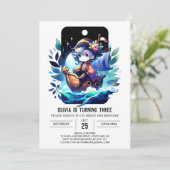 Modern Fun Pirate Birthday Einladung (Stehend Vorderseite)