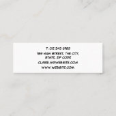 Modern Fun Pop Art Comic Buch ZAP Mini Visitenkarte (Rückseite)