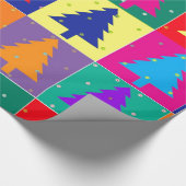 Modern Fun Pop Art Weihnachtsbaumen Umschlagpapier Geschenkpapier (Ecke)