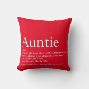 Modern Fun Red Favorite Tante Tante Definition Kissen
