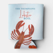 Modern Fun Red Lobster Boil Seafood Typografie Dosenkühler (Vorderseite)