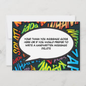 Modern Fun Retro Comic Buch Vielen Dank Dankeskarte (Rückseite)