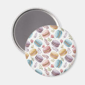 Modern Fun Sweet Macaroons Magnet (Vorderseite/Rückseite)