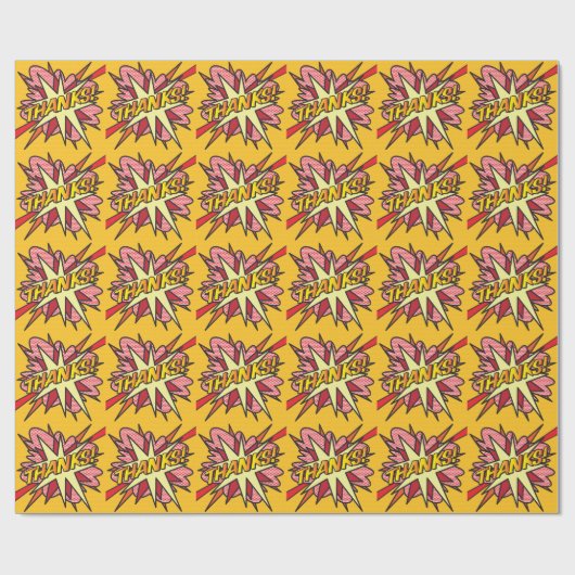 Modern Fun Typografic DANKS Danke Geschenkpapier (Flach)