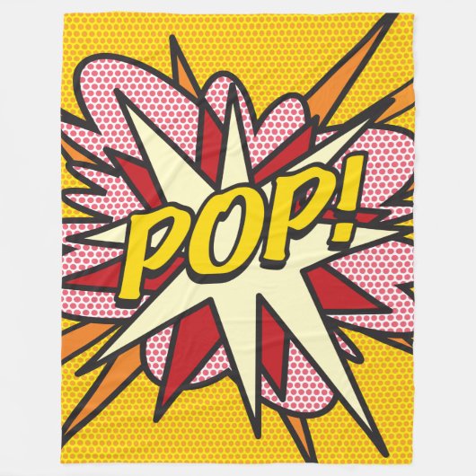 Modern Fun Typographic Comic Book POP Trendy Fleecedecke (Vorderseite)