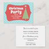 Modern Fun Weihnachten Party Einladung (Vorne/Hinten)