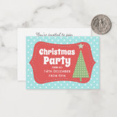 Modern Fun Weihnachten Party Einladung (Vorderseite/Rückseite Beispiel)