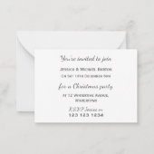 Modern Fun Weihnachten Party Einladung (Rückseite)