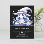 Modern Fun Wizard Geburtstag Einladung (Stehend Vorderseite)