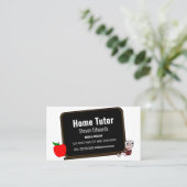 Modern Fun Zuhause Tutor Chalk Board Visitenkarte (Stehend Vorderseite)