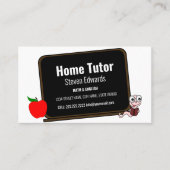 Modern Fun Zuhause Tutor Chalk Board Visitenkarte (Vorderseite)