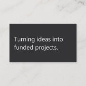 Modern Funding Consultant Freelance Grant Writer  Visitenkarte (Vorderseite)