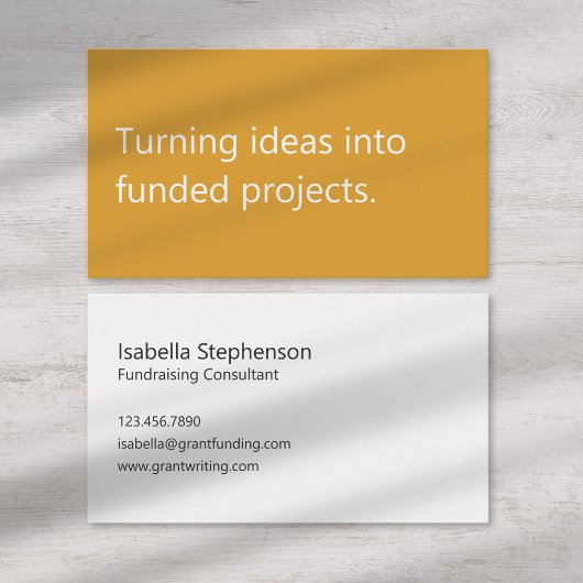 Modern Funding Consultant Freelance Writer Visitenkarte