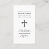 Modern Funeral  Celebration of Life Memorial  Visitenkarte (Rückseite)