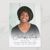 Modern Funeral Celebration of Life Photo Memorial Programm (Vorderseite)