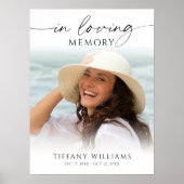 Modern Funeral In Loving Memory Photo Welcome Sign Poster (Vorne)