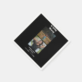 Modern Funeral Personalized 2 Photo Memoria Serviette (Ecke)