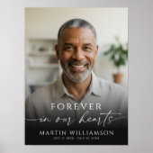 Modern Funeral Photo Script Welcome Sign Poster (Vorne)