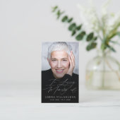 Modern Funeral Photo Sympathy Memorial Prayer Card Visitenkarte (Stehend Vorderseite)