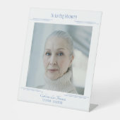 Modern Funeral Portrait Display Pedestal Sign Sockelschild (Vorderseite)