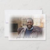 Modern Funeral Script Thank You 2 Photos Dankeskarte (Rückseite)