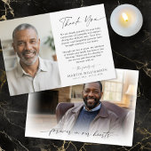 Modern Funeral Script Thank You 2 Photos Dankeskarte