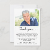 Modern Funerary Foto Script Vielen Dank Dankeskarte (Vorderseite)