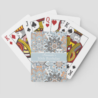 Modern Fünfzig Geburtstag Bohemisch Mandala Spielkarten