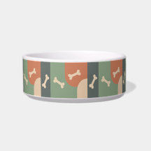 Modern Funky Dog Bone Sage Terracotta Tan Haustier
