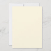 Modern Funky Minimalist Pastel Ivory Wedding Einladung (Rückseite)