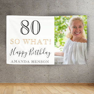 Modern Funny 80 So, was 80. Geburtstag Foto Banner