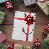 Modern funny abstract Christmas reindeer on white Geschenkpapier